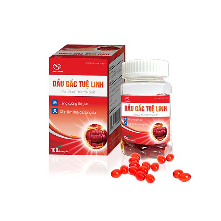 Thực Phẩm Chức Năng Dầu Gấc TUỆ LINH - Tăng Cường Thi Lực, Giảm Mỏi Mắt