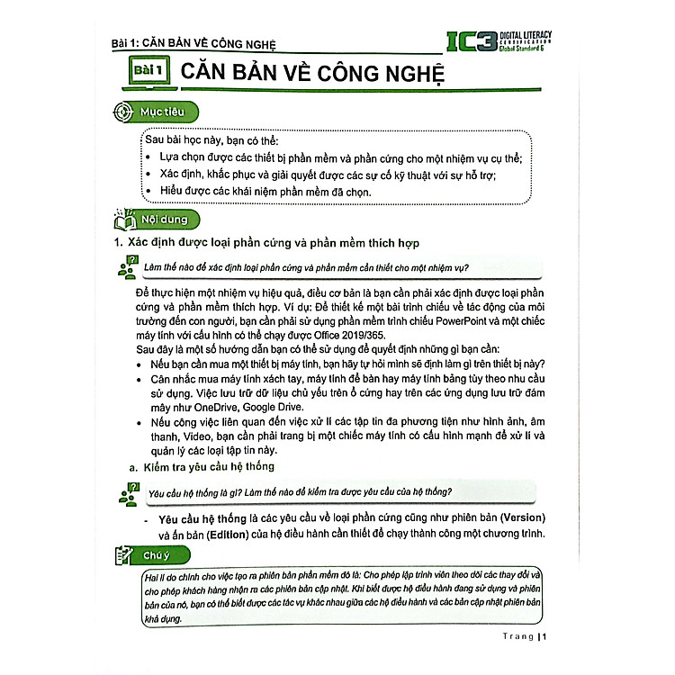 Tăng Cường Tin Học Quốc Tế - IC3 - GS6 Level 3 (Tái Bản 2024) - Ảnh 7