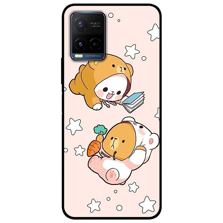 Ốp lưng dành cho Vivo Y21 - Vivo Y21s mẫu Cặp Đôi Gấu