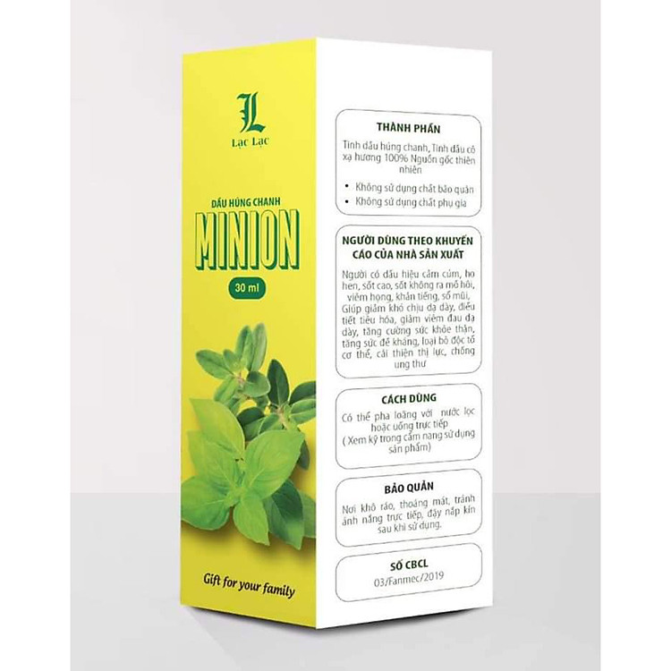 Dầu húng chanh Minion 30ml