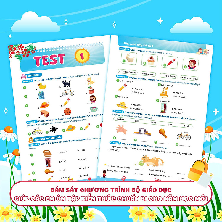 Phiếu Ôn Hè Tiếng Anh Lớp 1 - Ảnh 2