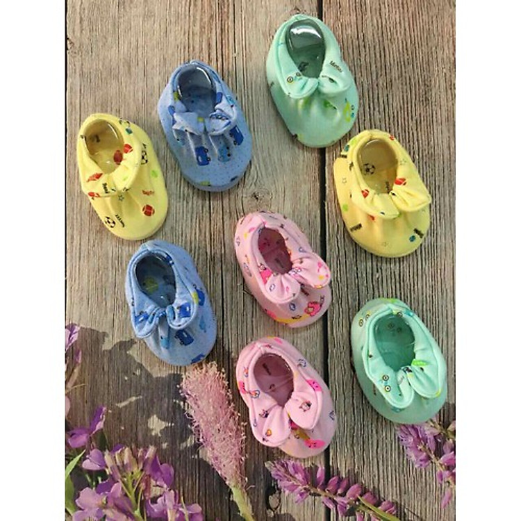 2 Giày vải nơ 2 lớp cao cấp cho trẻ từ 3 tháng đến 8 tháng tuổi