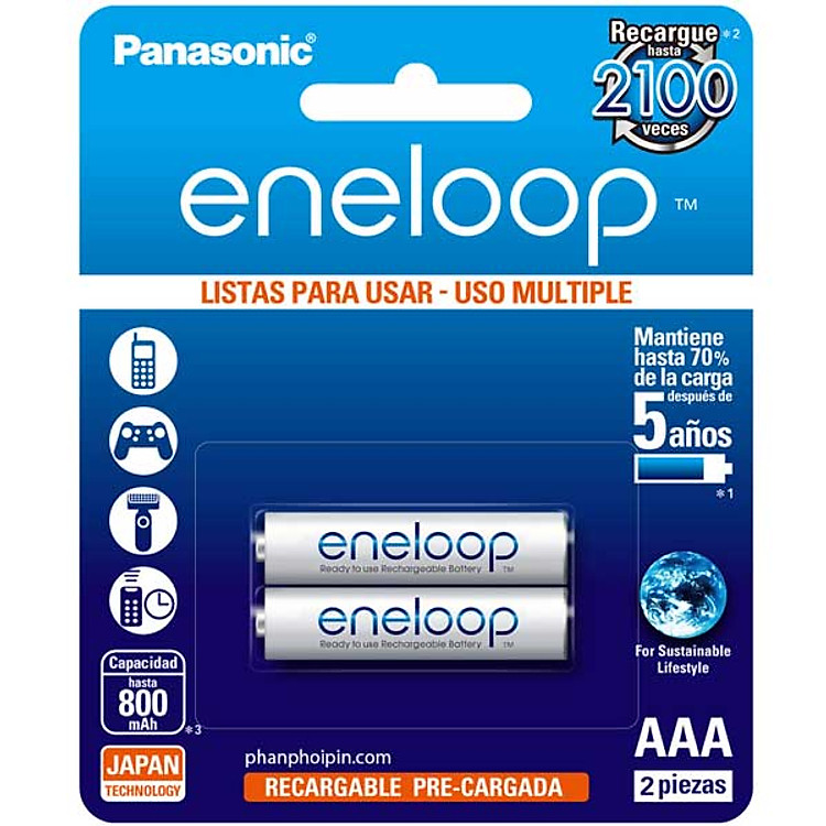 Pin sạc AAA Panasonic Eneloop BK-4MCCE/2B (Hàng chính hãng)