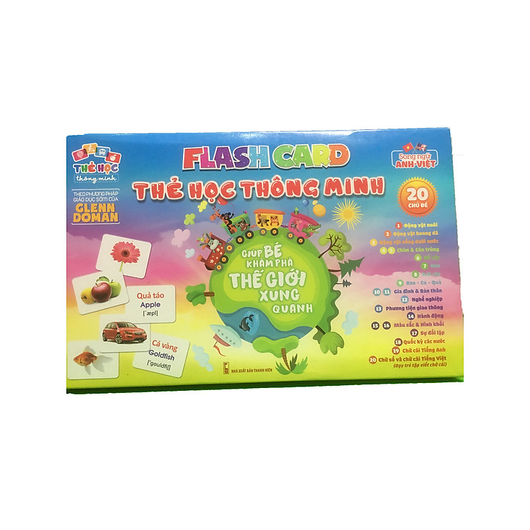 Bộ Flashcard - Thẻ học thông minh (Song ngữ Anh - Việt) 20 chủ đề