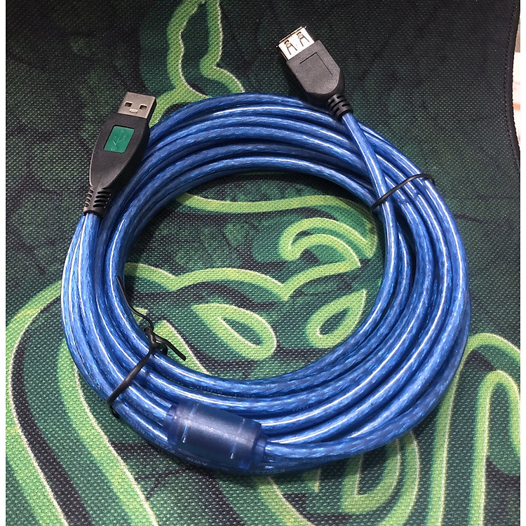 Cáp usb nối dài 5 mét màu xanh chống nhiễu