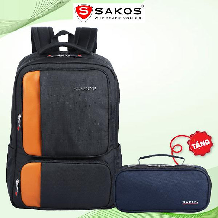 Ba Lô Laptop Hero 15.6 Inch – Sakos ASBP32KBZMG9 (Đen Phối Nâu)