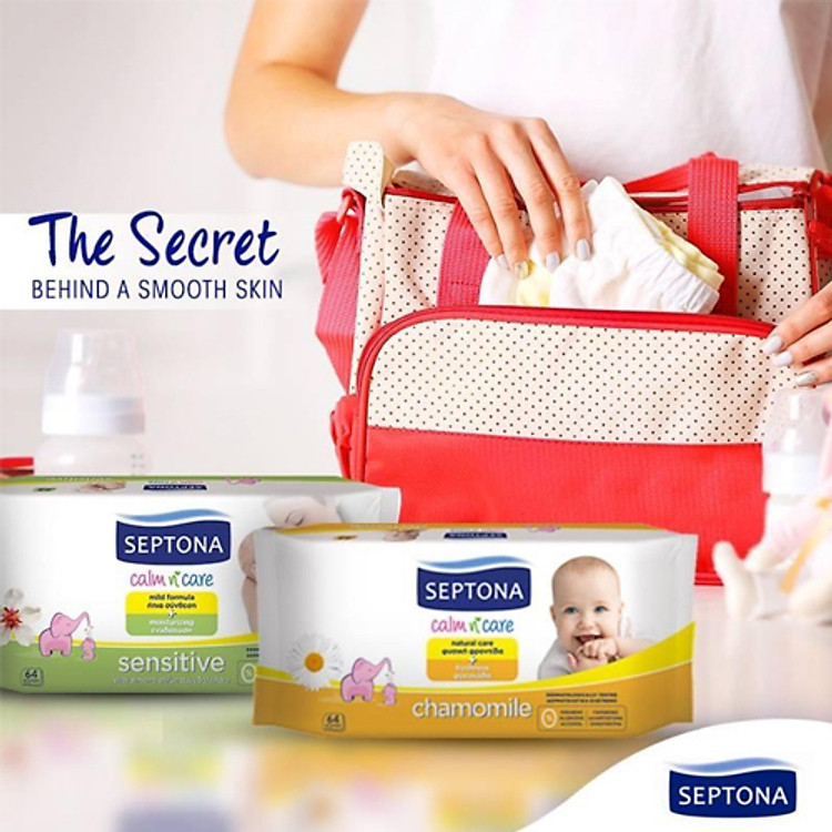 Khăn ướt cho bé SEPTONA 64 tờ Đảm bảo Giá tốt - Hình ảnh 3