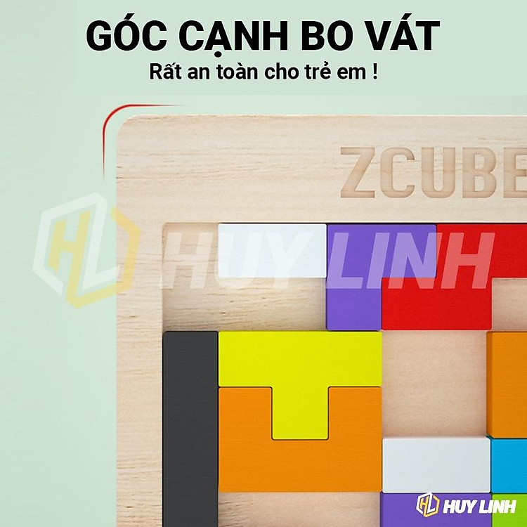 Đồ chơi gỗ Montessori HL199 Zcube Chính hãng Giá rẻ - Hình ảnh 5