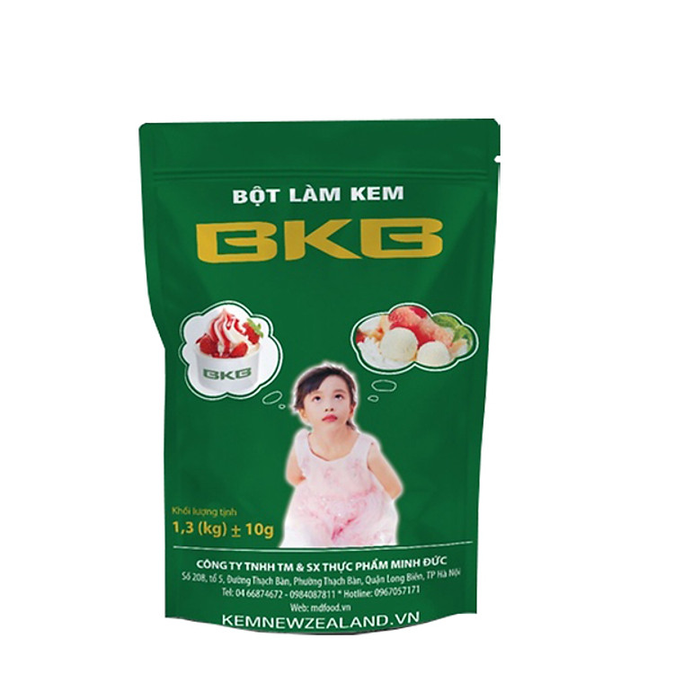 Bột Làm Kem BKB Hương Vani Gói 1.3kg