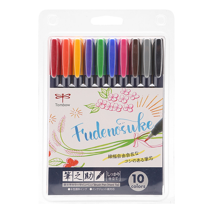 Bộ Bút Lông Fudenosuke Tombow WS-BH10C (10 cây)