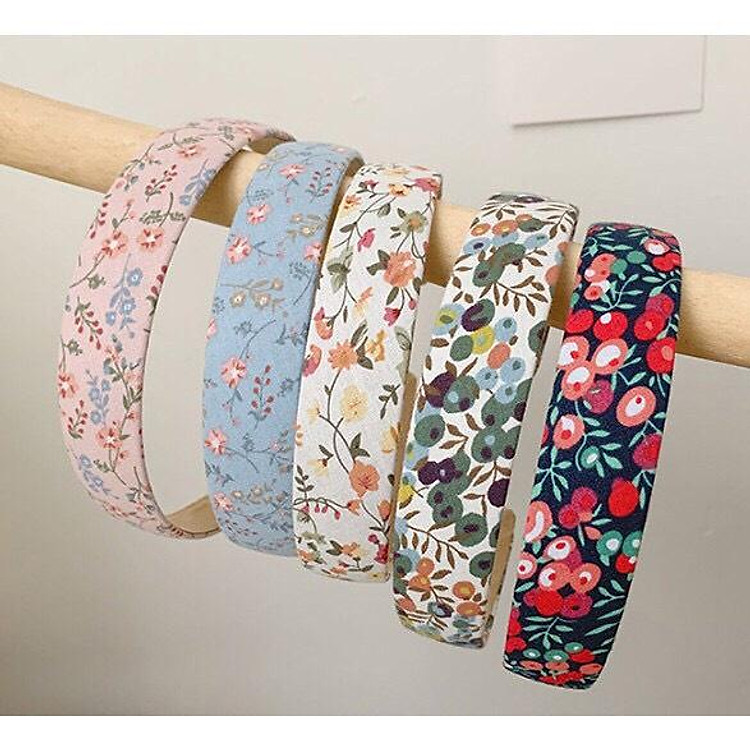 Bờm Cài tóc băng đô bờm tóc nữ họa tiết Hoa Nhí