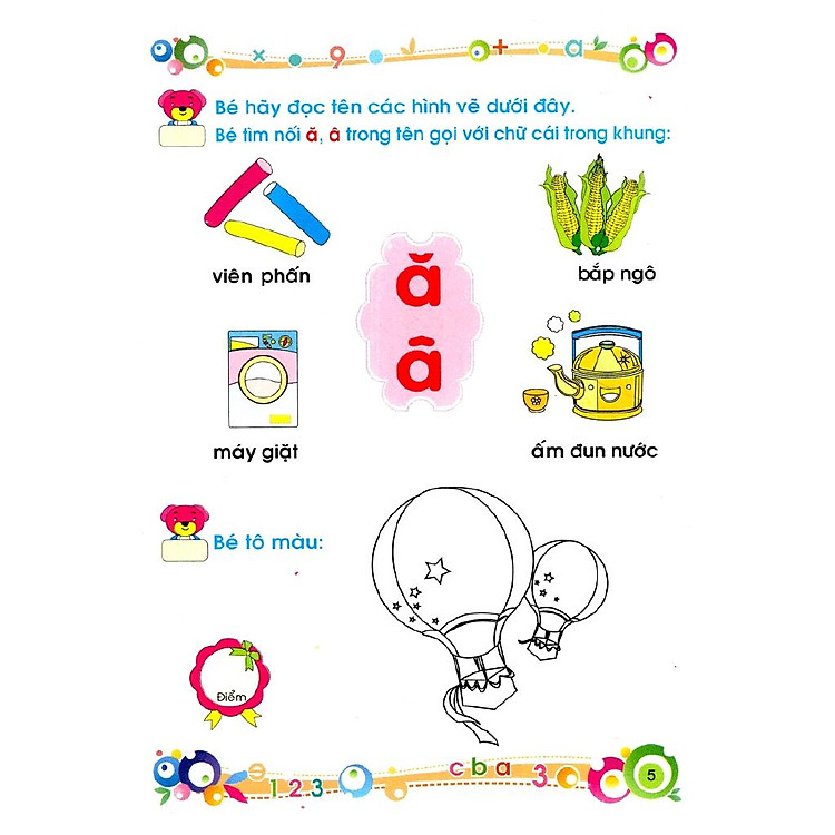 Bé Vào Lớp 1 - Bé Tập Tô Và Làm Quen Với Chữ Cái Tập 1 - Ảnh 3