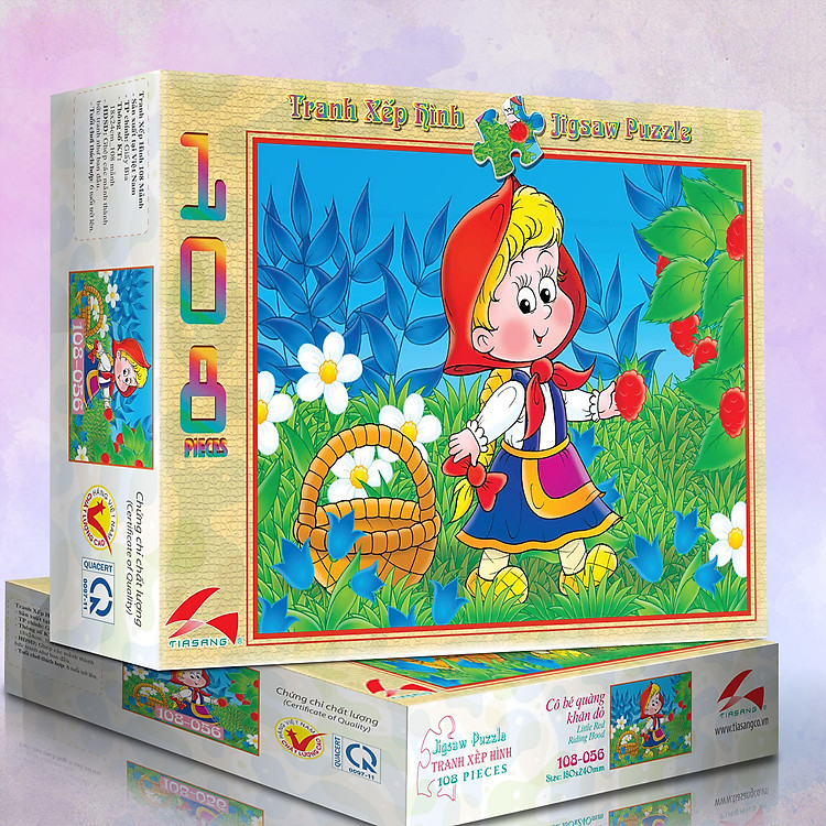 Tranh xếp hình Cô bé quàng khăn đỏ Chính hãng Giá rẻ