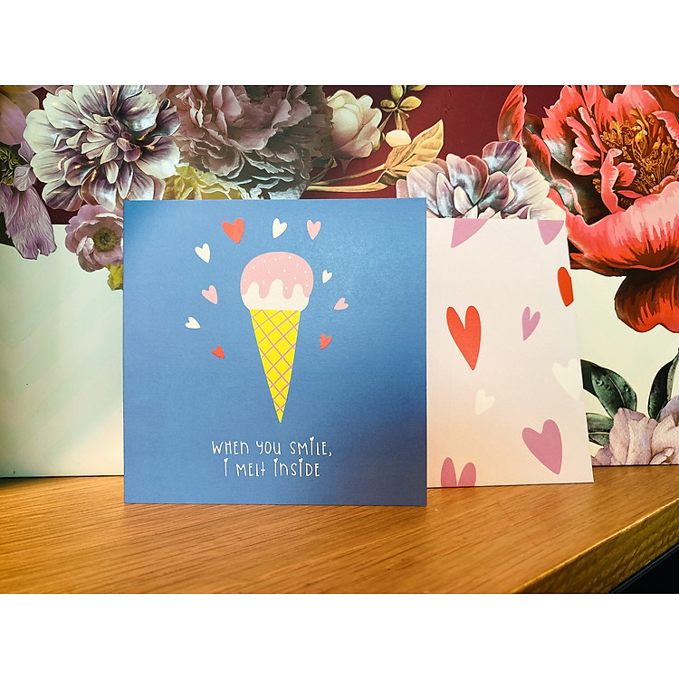 Thiệp tình yêu vuông 12x12 cm - Ảnh 4