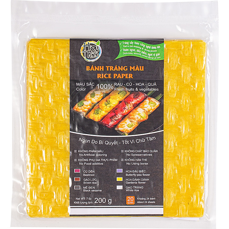 Bánh Tráng Màu Từ Hoa Dành Dành Hai Thiền 200g