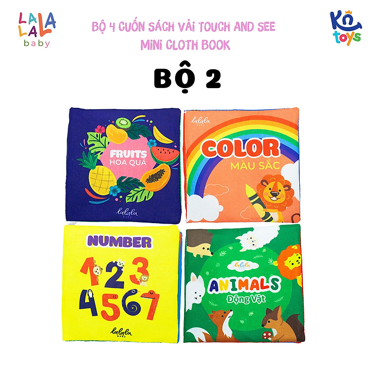 Tìm mua tại Avakids: Bộ 4 Cuốn Sách Vải Mini Cho Trẻ - Ngập tràn khuyến mãi