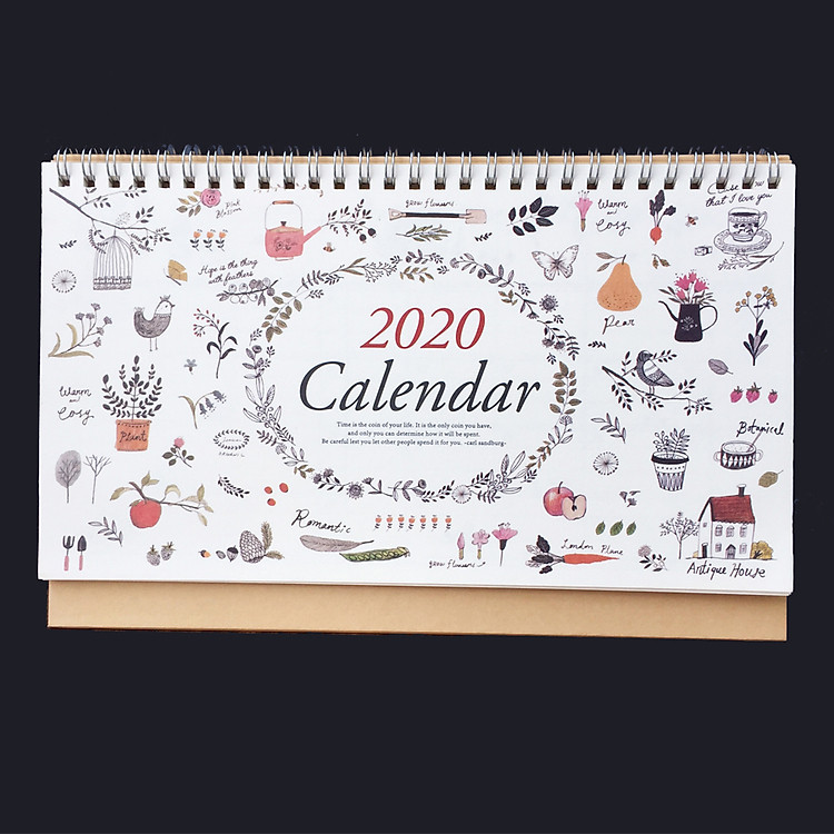 Lịch Để Bàn 2020 Grow Flowers