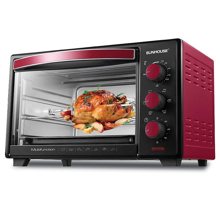 Lò Nướng Sunhouse SHD4222 (22L) - Đỏ - Hàng chính hãng
