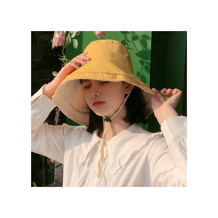 Mũ Tai Bèo Rộng Vành Hai Mặt Thời Trang Cho Nữ