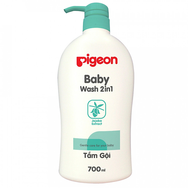 Tắm - Gội ( 2 in 1) Pigeon Hạt Jojoba Nắp Màu (700ml)