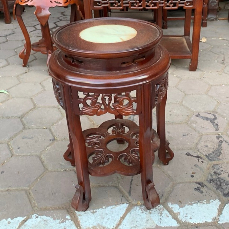 đôn gỗ kê tượng - bình hoa