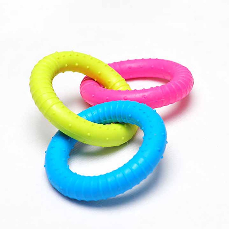 Bộ 3 vòng đan nhau đồ chơi cho thú cưng (màu ngẫu nhiên) – Genyo Toy 030