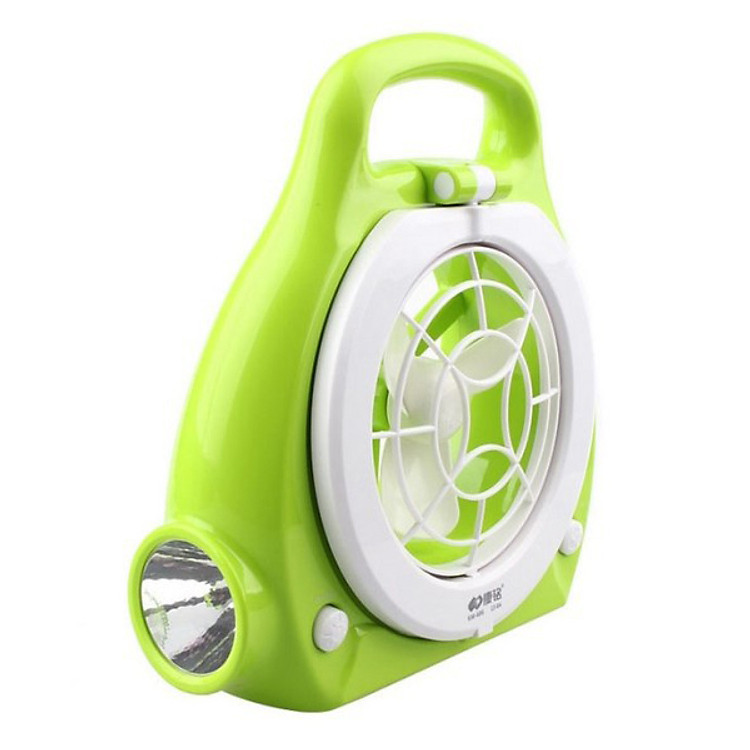 Quạt sạc điện để bàn kiêm đèn led dự phòng KM686