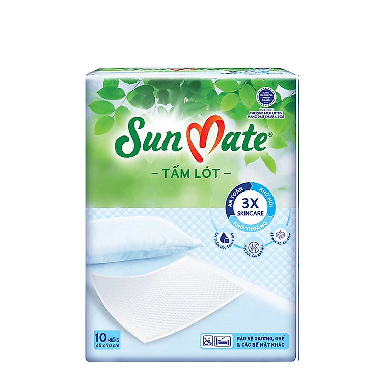 Tìm mua tại Avakids:Miếng lót Sunmate 10 miếng 45x70 cm, tràn ngập Khuyến mãi, Ưu đãi
