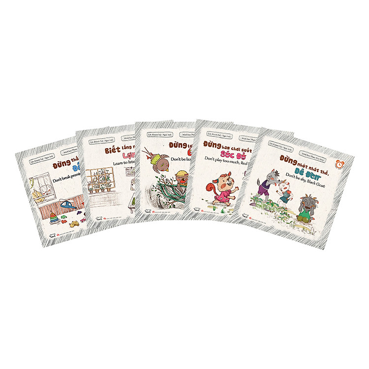 Combo 5 Cuốn Sách Rèn Luyện Thói Quen Tốt Cho Bé 2-6 Tuổi (Song Ngữ)