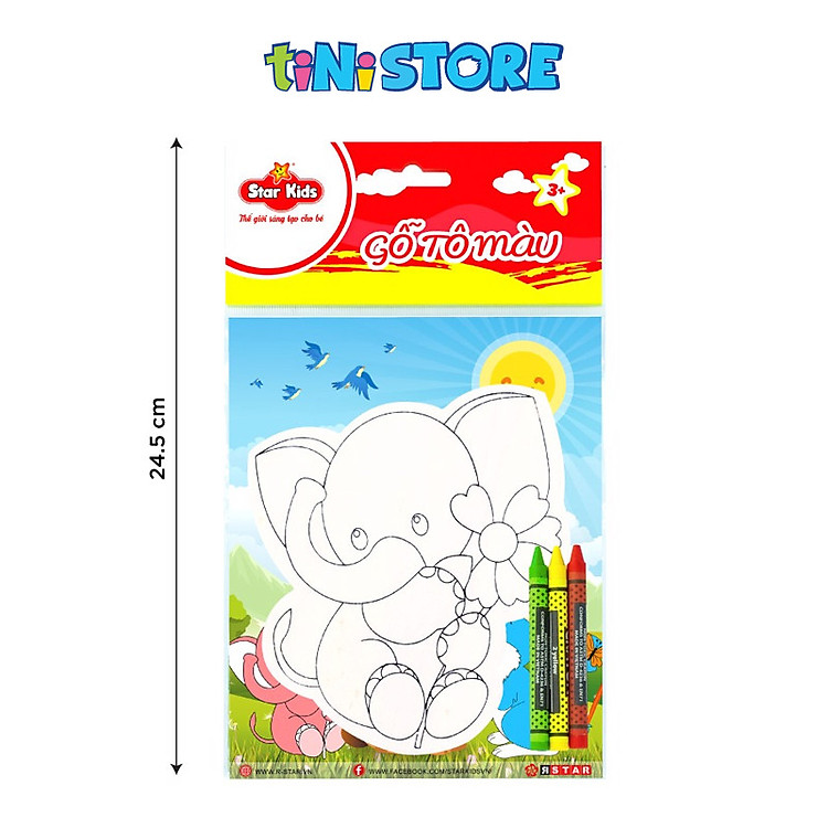 Gỗ tô màu con Voi TiNi Chính hãng Giá rẻ - Hình ảnh 2
