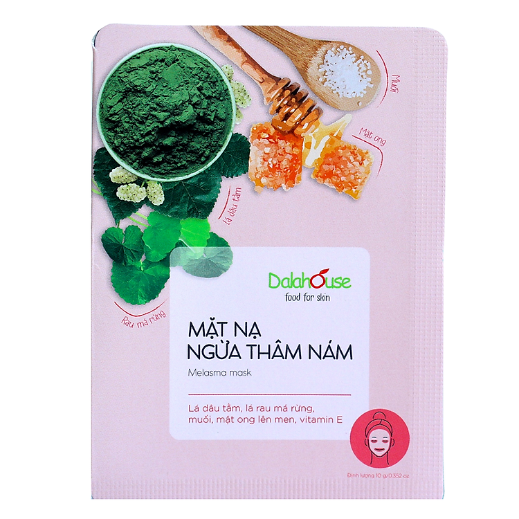 Mặt nạ ngừa thâm nám thảo dược thiên nhiên Dalahouse - Bịch 10gr từ 1 đến 3 lần đắp - Ngừa thâm nám, trắng da tự nhiên, ngăn ngừa tình trạng lão hóa da sớm