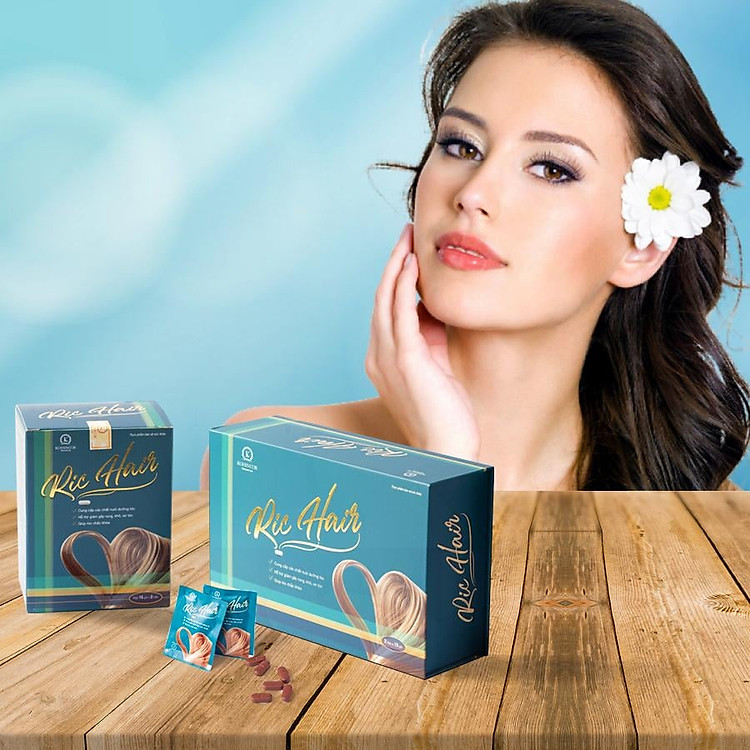 Combo 2 hộp VIÊN UỐNG kích thích mọc tóc, ngăn rụng tóc Ric_Hair