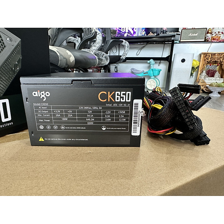 BỘ NGUỒN MÁY TÍNH AIGO CK650 650W - HÀNG CHÍNH HÃNG