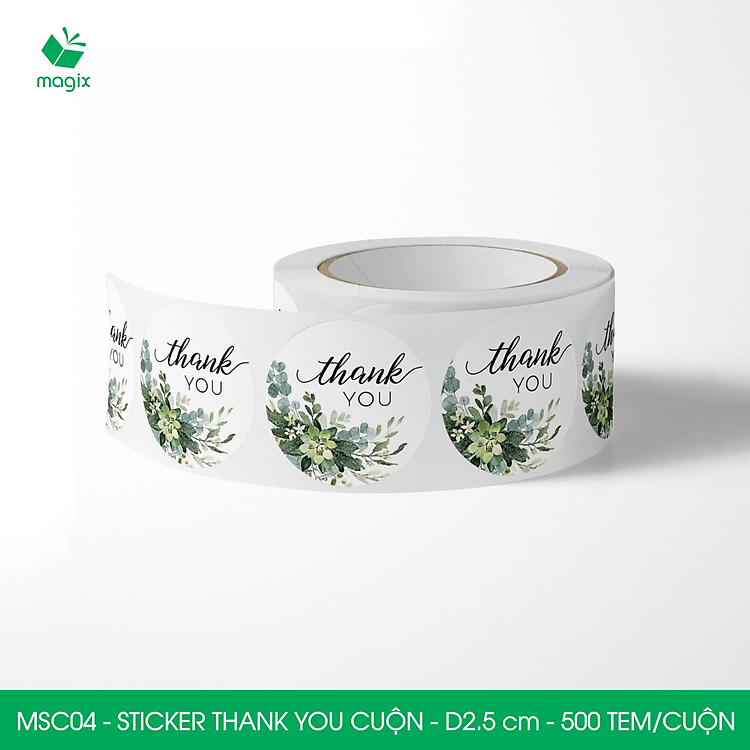 Sticker Thank You tròn (500 cái) - Ảnh 4