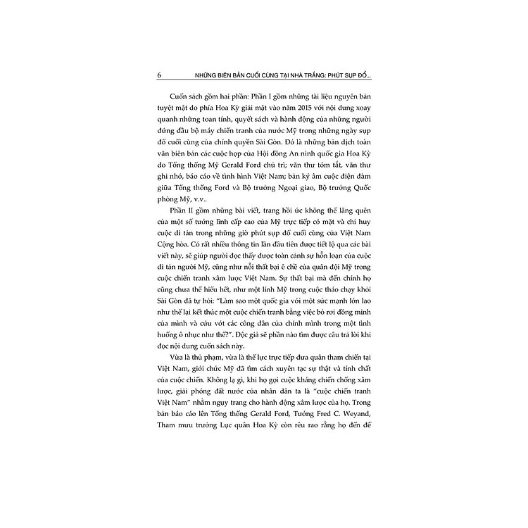 Những Biên Bản Cuối Cùng Tại Nhà Trắng: Phút Sụp Đổ Của Việt Nam Cộng Hòa (xuất bản lần thứ ba) - Ảnh 4