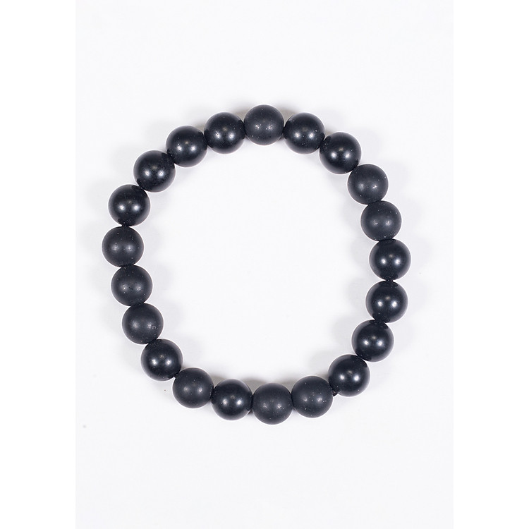 Vòng tay phong thủy đá obsidian nhám mệnh thủy , kim - Ngọc Quý Gemstones