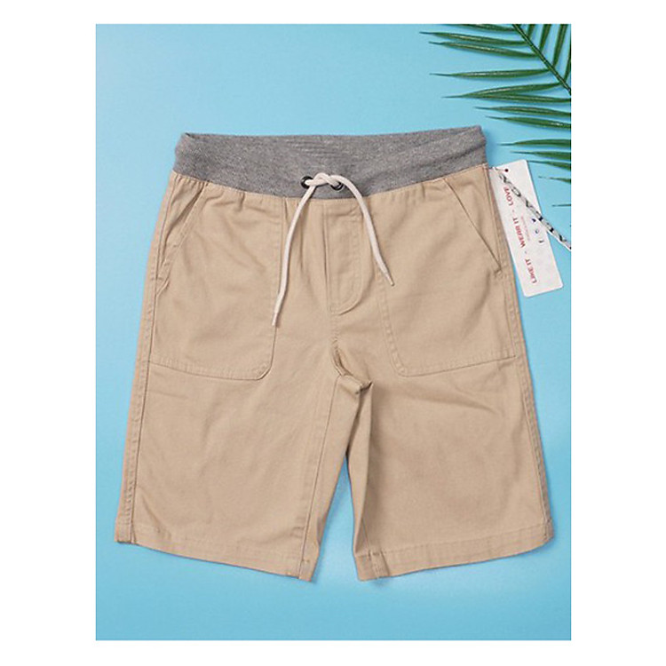 Quần short mallaca cho bé trai- Beige- 14kg đến 43kg