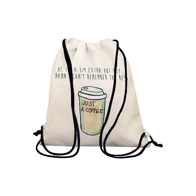 Túi Rút Unisex In Hình Cà Phê Ly Giấy - BDFO045