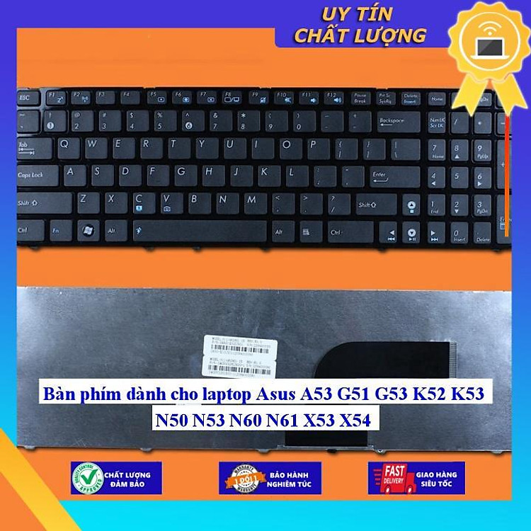 Bàn phím dùng cho laptop Asus A53 G51 G53 K52 K53 N50 N53 N60 N61 X53 X54 - Hàng Nhập Khẩu New Seal