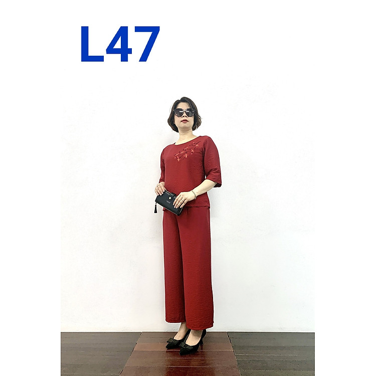 Đồ Bộ Trung Niên Nữ - Bộ Đũi Tay Lỡ - Không Nhăn Không Xù - Đủ Size từ 46kg-70kg - Tuấn Tú Store