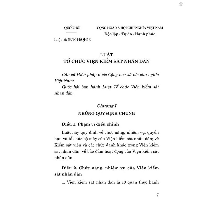 Luật Tổ Chức Viện Kiểm Sát Nhân Dân Năm 2014 - Bản In 2024 - Ảnh 4