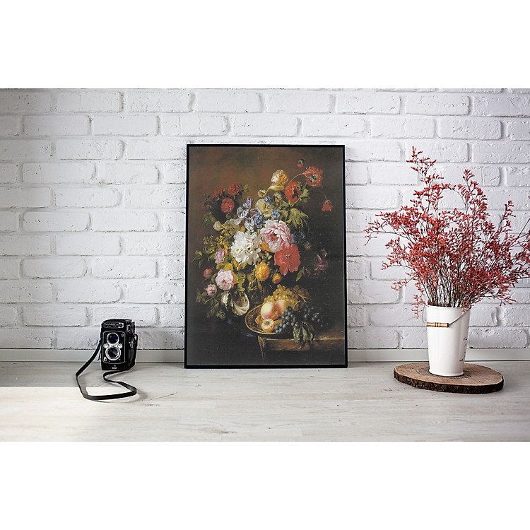 Tranh sơn dầu bình hoa cổ điển - BH001