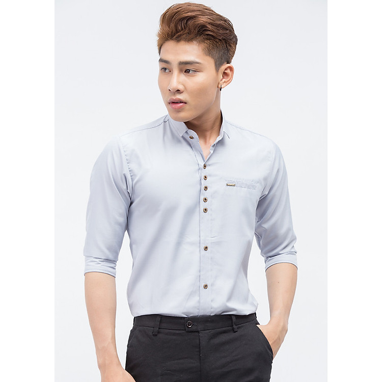 Áo sơ mi Tay lửng Titishop SM411 Xám