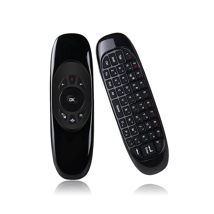 Chuột bay kiêm bàn phím mini kiêm remote điều khiển từ xa Air Mouse Keyboard C120 dùng pin sạc