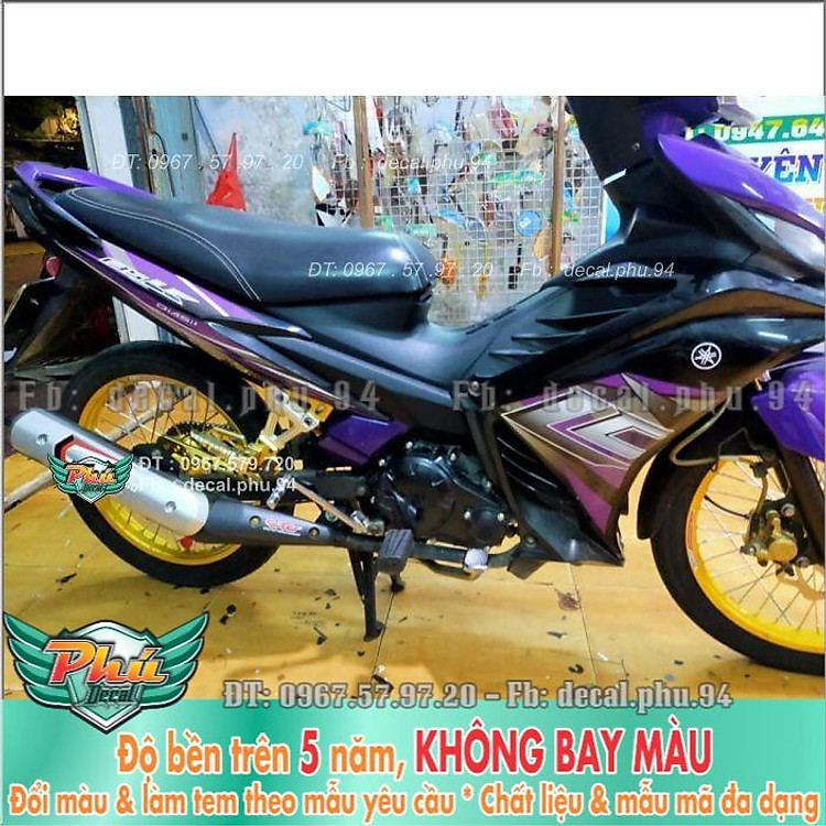 Tem rời Exciter 135 Đen Tím (X)