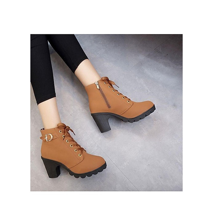 Giày cao cổ nữ đẹp cao 7 phân, kiểu dáng ôm chân, mềm mại