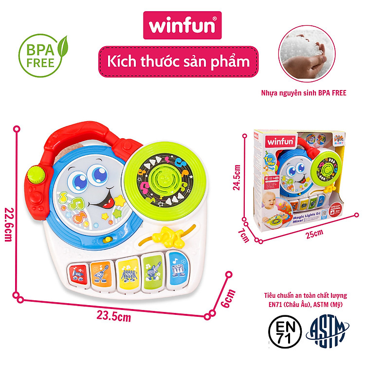 Bàn nhạc DJ cho bé Winfun 1801-NL Chính hãng Tiết kiệm - Hình ảnh 4