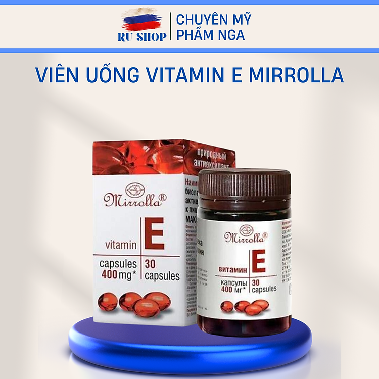 Lọ E đỏ Nga Mirrolla 400ml (30 viên)