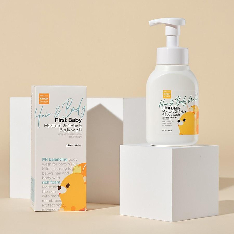 Sữa tắm & gội K-mom cho bé 290ml Chính hãng Ưu đãi - Hình ảnh 2