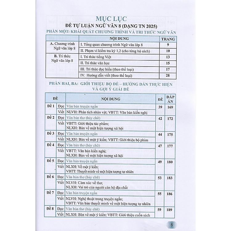 Hướng Dẫn Ôn Tập Môn Ngữ Văn 8 - 47 Đề Tự Luận Đọc - Viết (Theo Định Dạng Mới Của Bộ Giáo Dục & Đào Tạo) - Ảnh 2